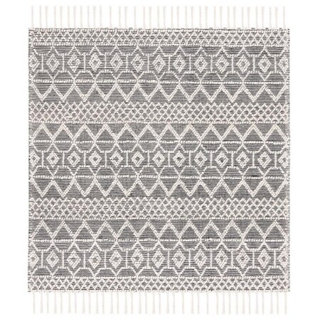 Safavieh 6 x 6 ft. Natura Square Hand Woven Rug Ivory & Black NAT341A-6SQ